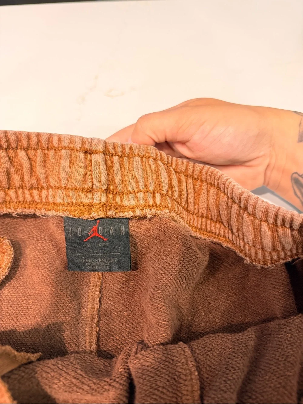 Jordan Men's Rust Brown Sweatpants with Jumpman Patch